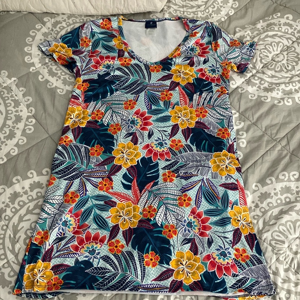 Caribbean Joe Floral Print Dress Size M
